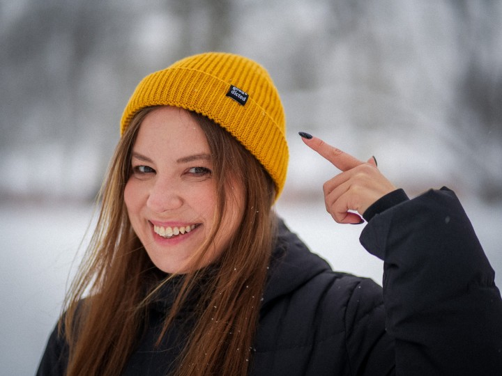 Czapka beanie Fat - Mustard